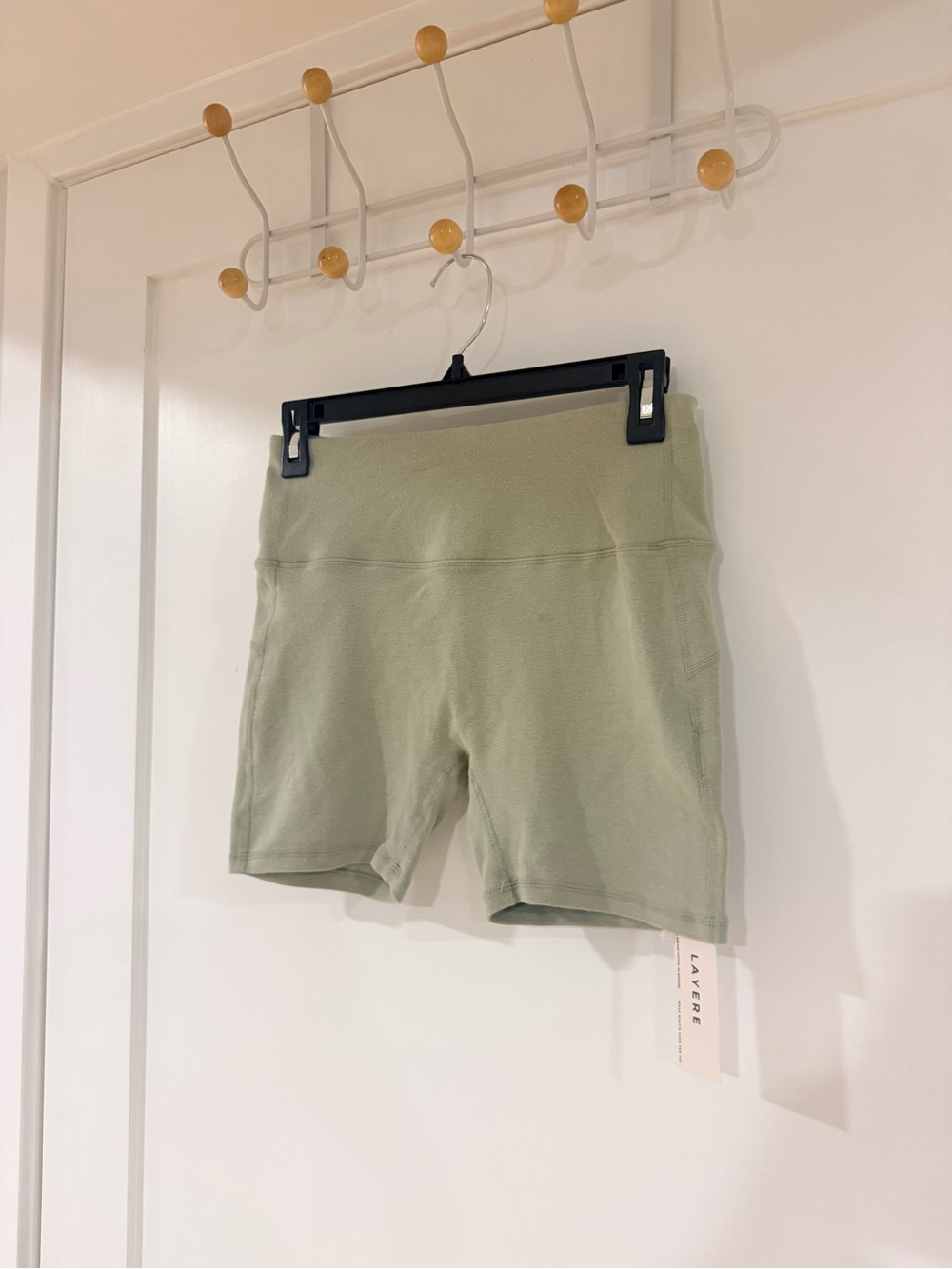 Layere Matcha Latte Organic Cotton High-Rise Biker Shorts Brandnew - Picture 5 of 11